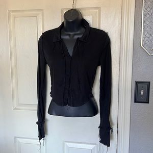 Black long sleeve top